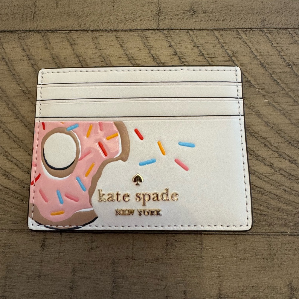 Kate Spade Card Holder with Donut Print